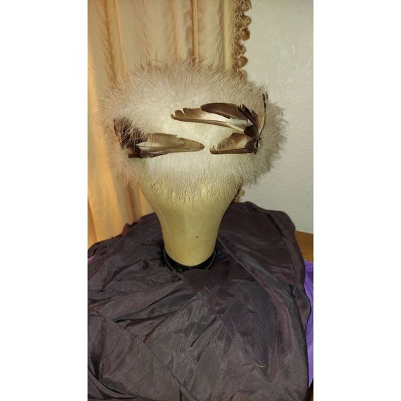 Hollywood Glam Feather Vintage Hat - Picture 2 of 8
